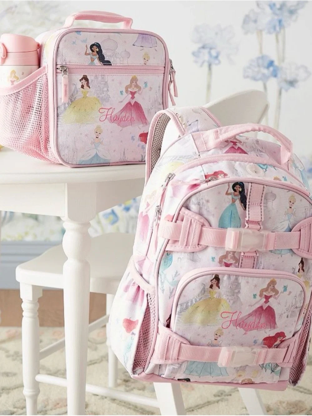 Pottery Barn Kids Disney Princess Castle Mackenzie Backpack & Lunch Box